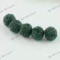 100pcs Wholesale Deep Green  Ball Crystal Loose Spacer Beads Bracelet Findings