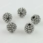 100PCS Wholesale Ball Crystal Loose Spacer Beads Hip Hop Bracelet Finding