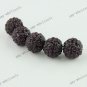 10pcs Deep  Purple Round Ball Crystal Loose Spacer Bead  Bracelet Finding 10mm