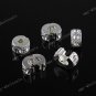 5X SILVER CLASP STOPPER CHARM LOOS BEADS FIT BRACELET