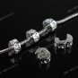 5PCS LOVE SILVER CLASP STOPPER CHARM BEAD FIT BRACELET