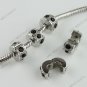 5PCS BLACK CRYSTAL 18KGP STOPPER CLIP/LOCKS EUROPEAN BEADS FIT BRACELET