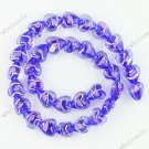 33PCS 12mm 14''L Glass Heart Spacer Beads Findings Fit Bracelet  5 Color
