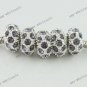 Crystal Silver Plated Charm Beads Loose Beads Finding Fit Bracelet Wholesale
