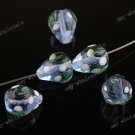 5PCS LIGHT BLUE STRAWBERRY LAMPWORK GLASS BEAD FINDINGS