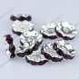 100PCS LIGHT PURPLE SILVER PLATED CRYSTAL SPACER BEAD WHOLESALE 4X10MM