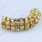 100PCS CLEAR CRYSTAL SPACER LOOSE BEAD FINDINGS FIT BRACELET 4X10MM WHOLESALE