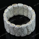 NATURAL HOWLITE TURQUOISE STRETCH BRACELET BANGLE 1pc