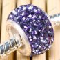 925 SILVER DEEP CZECH CRYSTAL FIT CHARM BEAD Big Hole Beads