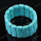 7.5" HOWLITE TURQUOISE BRACELET BANGLE STRETCH GEM
