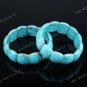 HOWLITE TURQUOISE STRETCH BRACELET BANGLE GEMSTONE 8"