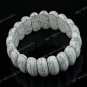 NATURAL WHITE HOWLITE TURQUOISE STRETCH BRACELET GEM