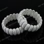 NATURAL WHITE HOWLITE TURQUOISE STRETCH BRACELET GEM