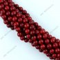 1 STRAND RED CORAL ROUND GEMSTONE LOOSE BEADS B01060008