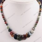 17.5" MULTICOLOR JASPER GEMSTONE PENDANT NECKLACE