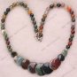 17.5" MULTICOLOR JASPER GEMSTONE PENDANT NECKLACE