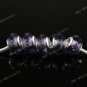 5X LIGHT PURPLE CRYSTAL GLASS CHARM BEAD FIT BRACELET