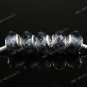 5X GRAY CRYSTAL GLASS FACETED BIG HOLE CHARM BEADS