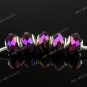 5X MAGENTA AB CRYSTAL GLASS FACETED BIG HOLE BEADS