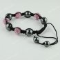Best Gift Czech Crystal Disco Ball Hematite Macrame Adjustable Hip Hop Bracelet