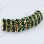 4X10MM 10PCS DEEP GREEN GCRYSTAL LOOSE BEADS FINDINGS