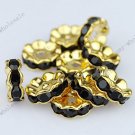 4X10MM 10PCS BLACK GCRYSTAL LOOSE BEADS FINDINGS
