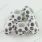 20x Violet Crystal Resin European Big Hole Beads Finding Fit Bracelet WHOLESALE