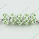 20x Light Green Crystal Resin Charm Beads Finding Fit Bracelet  WHOLESALE