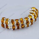 100PCS GOLDEN CRYSTAL SILVER SPACER BEADS FINDINGS WHOLE SALE