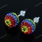SWAROVSKI CRYSTAL AUTHENTIC 925 STERLING SILVER FASHION STUD EARRINGS 10MM
