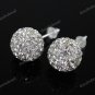 SWAROVSKI CRYSTAL AUTHENTIC 925 STERLING SILVER FASHION STUD EARRINGS 10MM