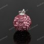 SWAROVSKI CRYSTAL AUTHENTIC 925 STERLING SILVER BALL CHARM PENDANT 10MM