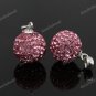 SWAROVSKI CRYSTAL AUTHENTIC 925 STERLING SILVER BALL CHARM PENDANT 10MM