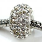 SWAROVSKI CRYSTAL TRUE 925 STERLING SILVER EUROPEAN CHARM BEAD FIT BRACELET