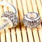 SWAROVSKI CRYSTAL TRUE 925 STERLING SILVER EUROPEAN CHARM BEAD FIT BRACELET