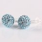 TRUE 925 STERLING SILVER SWAROVSKI CRYSTAL FASHION STUD EARRINGS 8MM