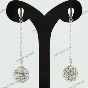SWAROVSKI CRYSTAL AUTHENTIC 925 STERLING SILVER DANGLE EARRINGS 10MM