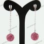 SWAROVSKI CRYSTAL AUTHENTIC 925 STERLING SILVER DANGLE EARRINGS 10MM