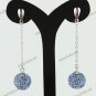 SWAROVSKI CRYSTAL AUTHENTIC 925 STERLING SILVER DANGLE EARRINGS 10MM
