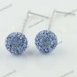SWAROVSKI CRYSTAL AUTHENTIC 925 STERLING SILVER DANGLE EARRINGS 10MM