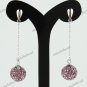 SWAROVSKI CRYSTAL AUTHENTIC 925 STERLING SILVER DANGLE EARRINGS 10MM