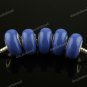 200X SAPPHIRE BLUE POLYMER CLAY EUROPEAN CHARM BEADS FINDINGS WHOLESALE LOTS