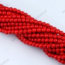 4MM FIRE RED TURQUOISE HOWLITE ROUND BALL LOOSE BEADS FINIDINGS STRAND