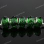 50X DEEP GREEN FACETED CRYSTAL GLASS EUROPEAN CHARM BEADS FINDINGS WHOLESALE