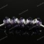 5X LIGHT PURPLE FACETED CRYSTAL GLASS CHARM EUROPEAN BEADS FIINDINGS
