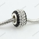 AUTHENTIC 925 STERLING SILVER SWAROVSKI CRYSTAL EUROPEAN BIG HOLE CHARM BEAD