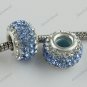 AUTHENTIC 925 STERLING SILVER SWAROVSKI CRYSTAL EUROPEAN BIG HOLE CHARM BEAD
