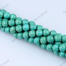 6MM TEXTURE TURQUOISE HOWLITE ROUND BALL LOOSE BEADS FINDINGS 1 STRAND