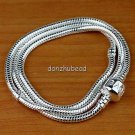 4X SILVER 19" EUROPEAN NECKLACES 48CM FOR CHARM BEADS