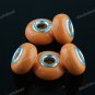 20X WHOLESALE ORANGE POLYMER CLAY EUROPEAN CHARM BEADS FIT BRACELET